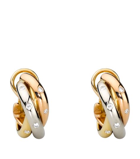 cartier baby trinity earrings|cartier trinity ring with diamonds.